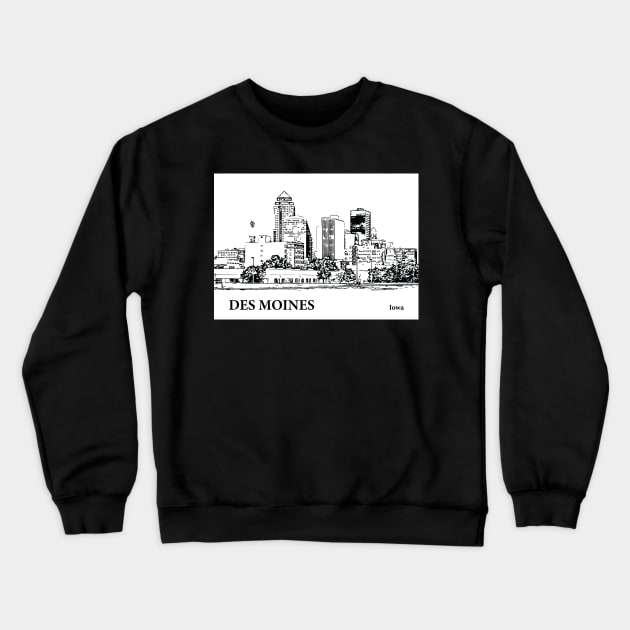 Des Moines - Iowa Crewneck Sweatshirt by Lakeric